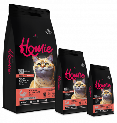 Homie Special Cat Adult Sterilised & Light Salmon Low Grain